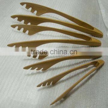 wholesale fancy natural bamboo bread tong