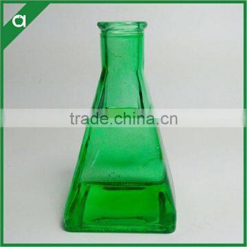 colorful triangle glass bottle for 80ml reed diffuser oil with glass stopper