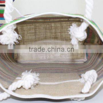 Reusable Waterproof Jute Beach Bag With Custom Printing photo-2