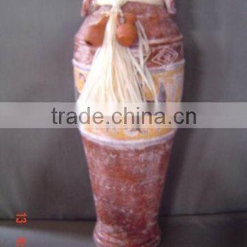 Clay ceramic vase, flower pot