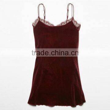 New Fashion Women Sexy Velvet Slip Evening Dress 2016 HSD7931 photo-6