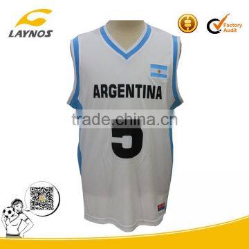 wholesale cheap white argentina basketball jersey