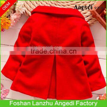 2017 Boutique Clothing Children's Winter Coat Little Girls Christmas Red Overcoat New Winter Woolen Coat photo-2