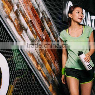 Customized Cotton Spandex Fitness Compression Shirt for Ladies