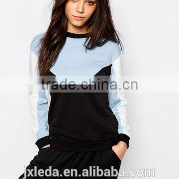 Ladies Designer Colour Block Crew Neck Sweatshirt photo-2