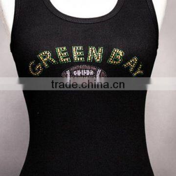 Wholesale Sleeveless t Shirt Fashion Womens Custom Embroidery Tank Top Manufacturer photo-5