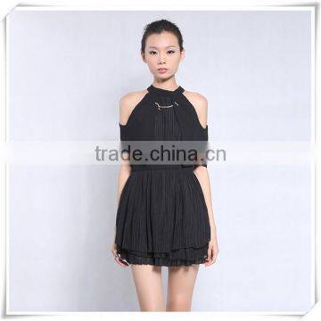 2017 sexy transparent black short dress