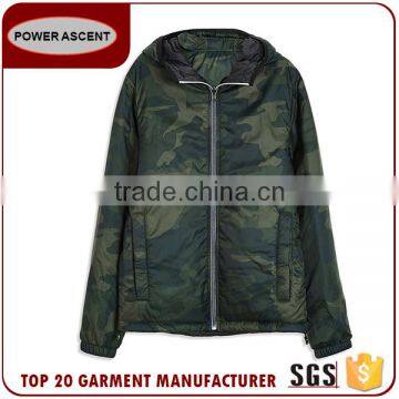 Men'S Hoody Reversible Quilting Padded Jacket With Adjustable Hem photo-2