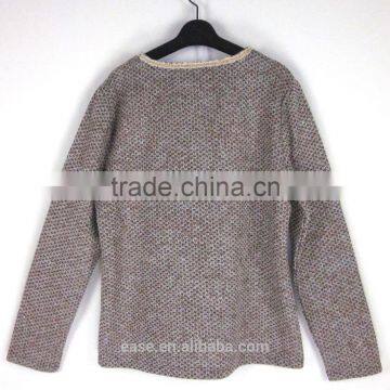 Middle Age Woman Computer Knit Jacquard Cardigan Sweater photo-4