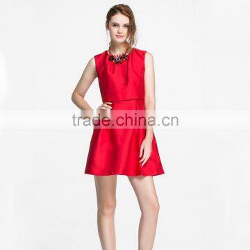 OEM Dress Mufacturer New Fashion Ladies Modern Women Dress Satin Sleeveless One Piece Summer Dress