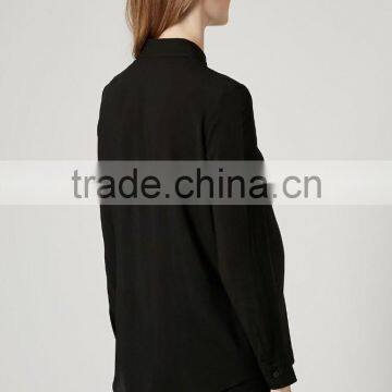 Women's Black Daily Shirt Plain Maternity Blouse T-shirts photo-3
