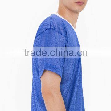 Moisture Wicking Poly Mesh Athiletic Tee Polyester Mesh Gym Sports Tshirt photo-3