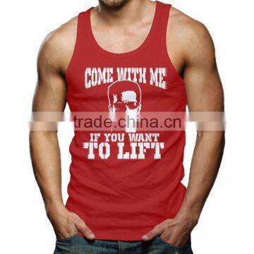 Custom Silk Screen Printing Wholesale Bodybuilding Stringer 100 Cotton Tank Top photo-5