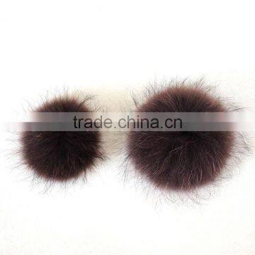 Myfur Customized Real Raccoon Fur Pompom Detachable Hat Pom Poms photo-4
