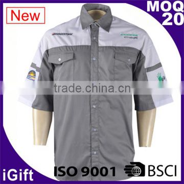 Dry Fit Short sleeves Mechanic work shirts for men