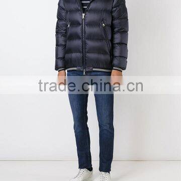 Wholesale Newly Arrived Plain Dyed Dark Blue Down Feather Cotton Padded Coats Made in Vietnam photo-2