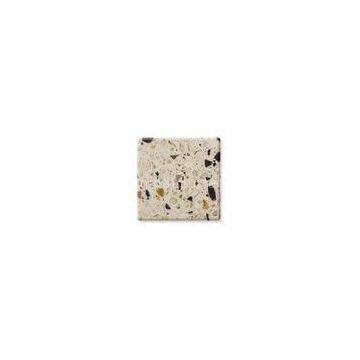 Decorative Seamless Cream Acrylic Solid Surface Stone Tiles for Bathroom Vanity Tops