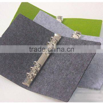 Novel Logo Custom Shorthand Spiral Binding Journal Diary Notebook and Felt Cover With Elastic Band photo-4