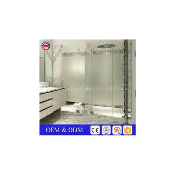 Sandblasted Pattern Frosted Tempered Glass For Shower Doors