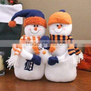 christmas Snowman family plush cartton stuffed with hat and scarf