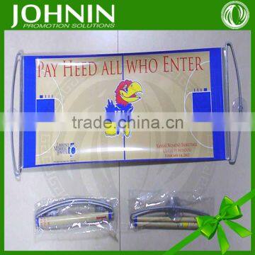 uv Printing Whole Sales Customized China Manufacturer Goal Logo Printing Pet Material Mini Roller Banner photo-3