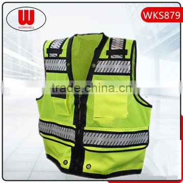 Class 3 reflective safety vest pocket