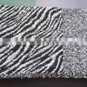 New Winter Zebra Houndstooth Pattern Acrylic Scarf photo-4