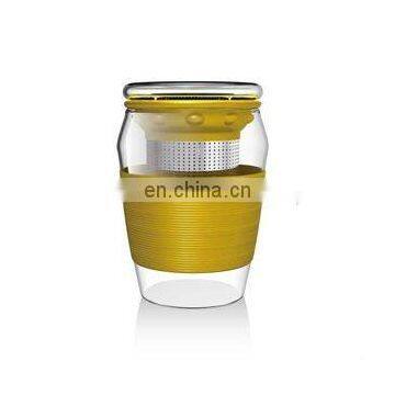 Single Wall Glass Tea Filter with Stainless Steel