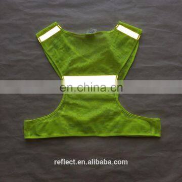 2017 Wholesale Night Yellow Mesh Reflective Running Vest With Pocket photo-4