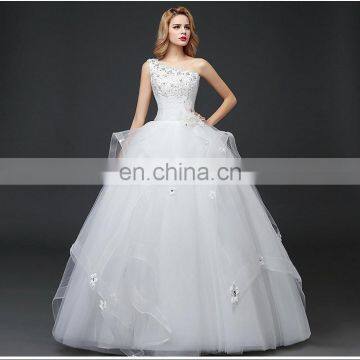 HS1631 2017 China Sexy Real Photos One Shoulder Wedding Bridal Dress Vestidos