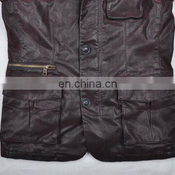 Lastest Fashion Winter Handsome Parka Mens Quilted Leather Jacket photo-5