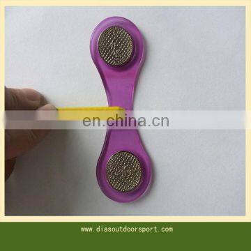 luxury two ball markers plastic golf hat clips