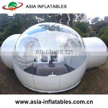 Inflatable bubble lodge tent with two tunnels/inflatable double tunnel bubble tent