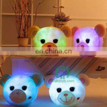 HI CE latest wholesale led bear emoji plush pillow promotion valentine gift for sale