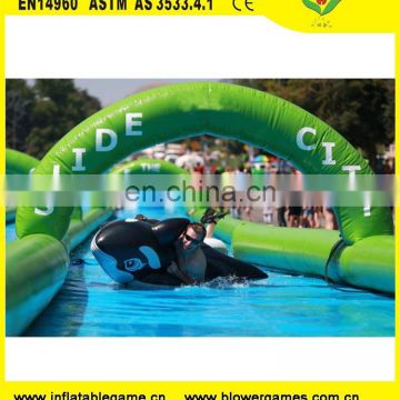 Large entertainment event street road funny inflatable long water slides