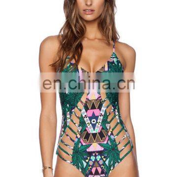 2016 high quality fashion design plus size one piece swimwear for women/girl