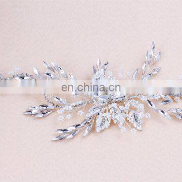 Bridal Headpiece Marquise Burst Floating Beads Rhinestone Chain Bridal Hair Clip Wedding Accessories Princess Prom Headpiece photo-6