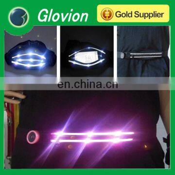 2014 New led belt bag waist money belt bag sport elastic waist bag