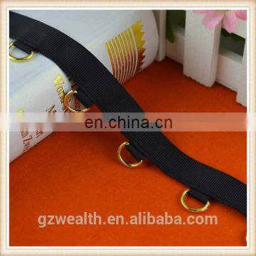 Wholesale grosgrain ribbon customized metal D ring buckle grosgrain tape for dress decoration