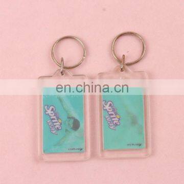 plastic clear acrylic keychain with 3d logo