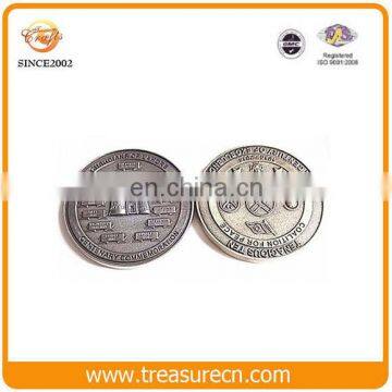 Custom 2D metal souvenir coin with antique plating