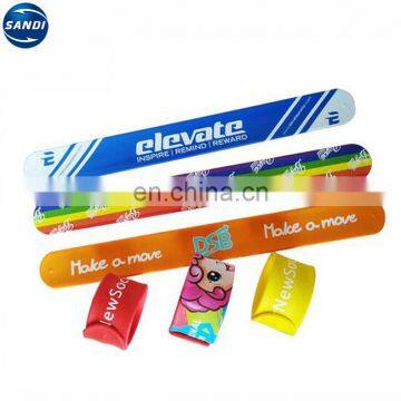 Cheap promotional custom silicone slap bracelet