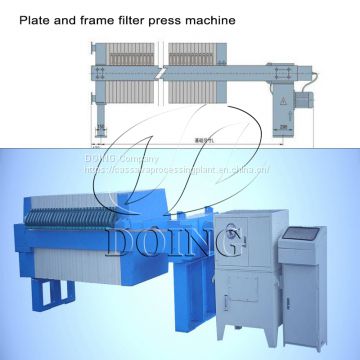 Small filter press for cassava flour plant