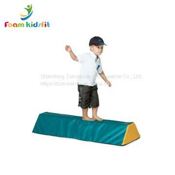 Kids gymnastic folding suede double balance beam training equipment for gymnasts