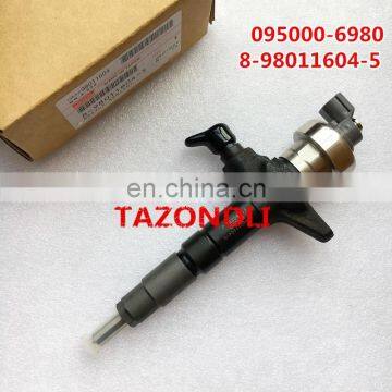 Genuine and New fuel injector 095000-6980 095000-6983  for 98011604 8980116045 8-98011604-5 8980116040