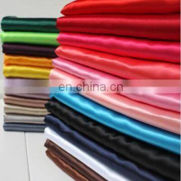 2020 Hot sales 100% polyester colorful stock cheap satin fabric