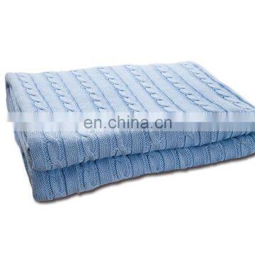 Decorative Warm knitted acrylic throw blanket