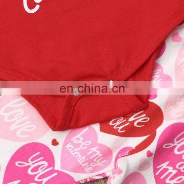 Baby Valentine Rompers Outfits Hearts Floral Rainbow Cactus Alpaca Bunny Letters Lips Print Easter Newborn 27 Designs photo-5