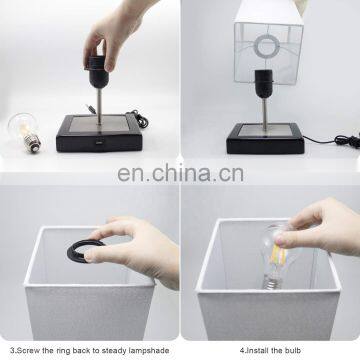 Drop Shipping Retail DC5V Touch LED Vintage Table Lamps USB Charge Port Night Lighting for Bedroom Children Room photo-4
