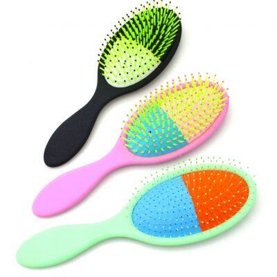 2 Color Top Quality Plastic Round Massage Hair Brush photo-2